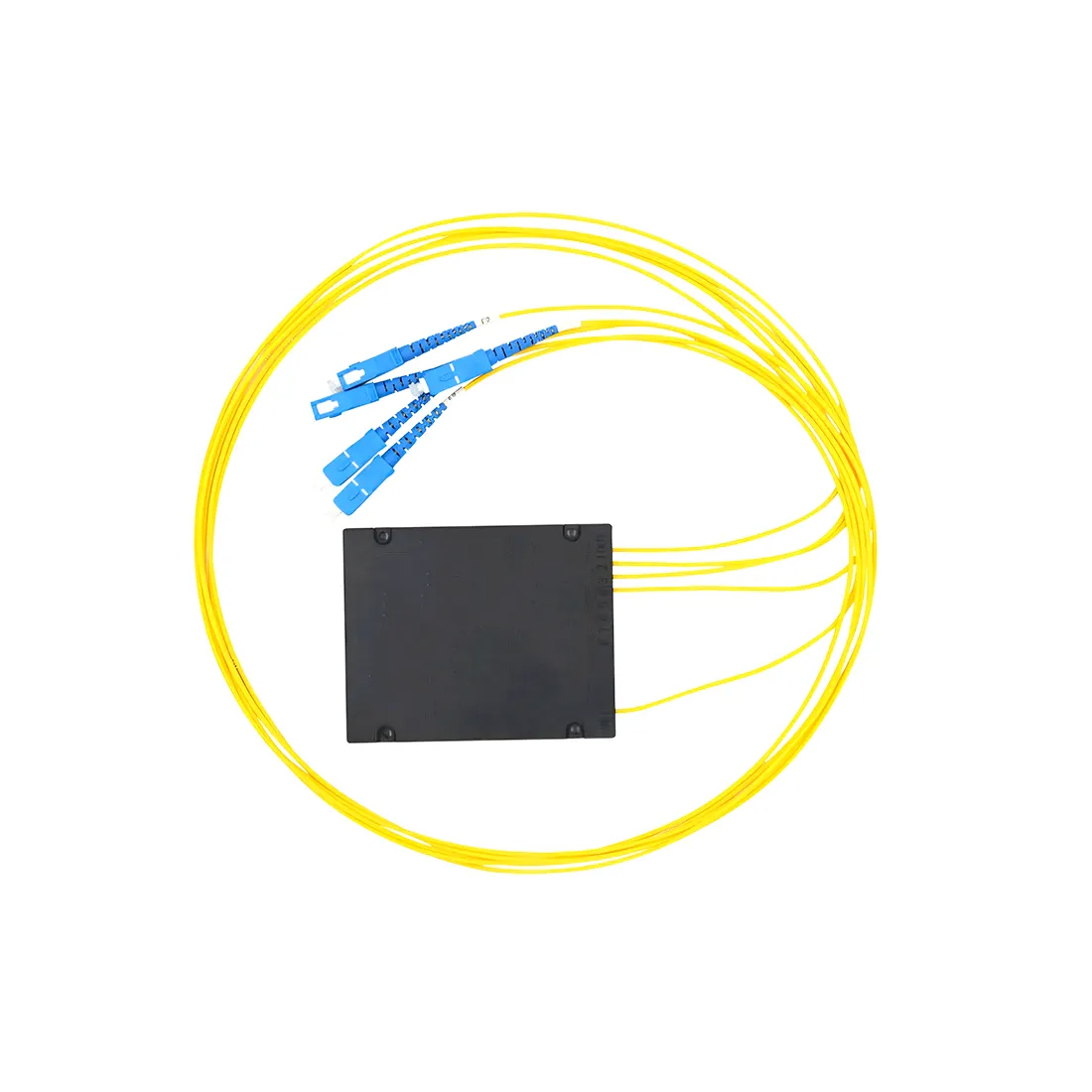 Сплиттер оптоволоконный, А-Оптик, PLC-1х4, SC/UPC-SC/UPC 1.5м, SM 1210-1650, 0.9мм,