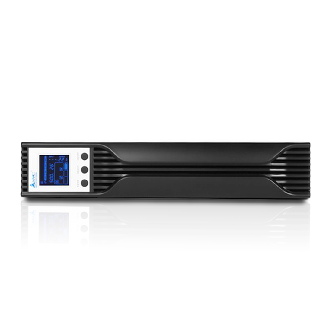 Источник бесперебойного питания, SVC, RTL-3K-LCD, Мощность 3000ВА/2100Вт, Стоечный 19” 2U, RTL-серия, USB-SMART, Диапазон работы AVR: 145-275В, Бат.: 12В/9Aч*4шт., Вентилятор: 8cм*1шт., 2 вых., Чёрный