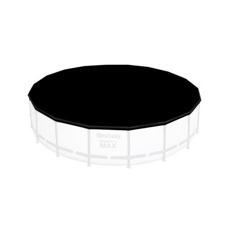 Тент для каркасных бассейнов диаметром 549 см, BESTWAY, 58039, Винил PVC, Чёрный, Цветная коробка