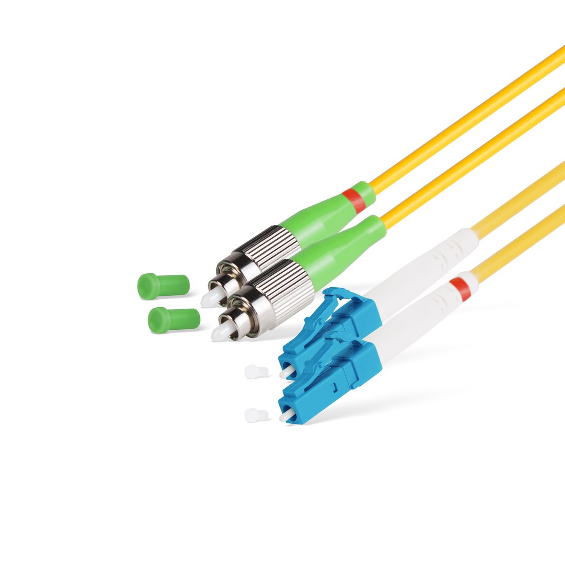 Патч корд оптоволоконный,, FC/APC-LC/UPC SM 9/125 Duplex 3.0мм 1 м, LSZH