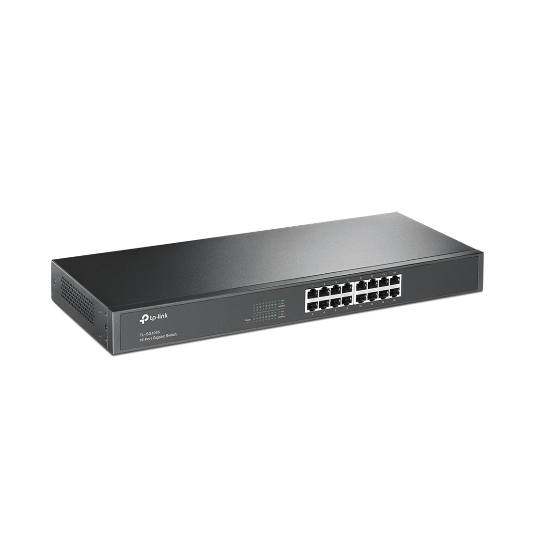 Коммутатор, TP-Link, TL-SG1016, 19-дюймовый стоечный, 16 портов 10/100/1000M RJ45, Корпус металл, 1U, Неуправляемый