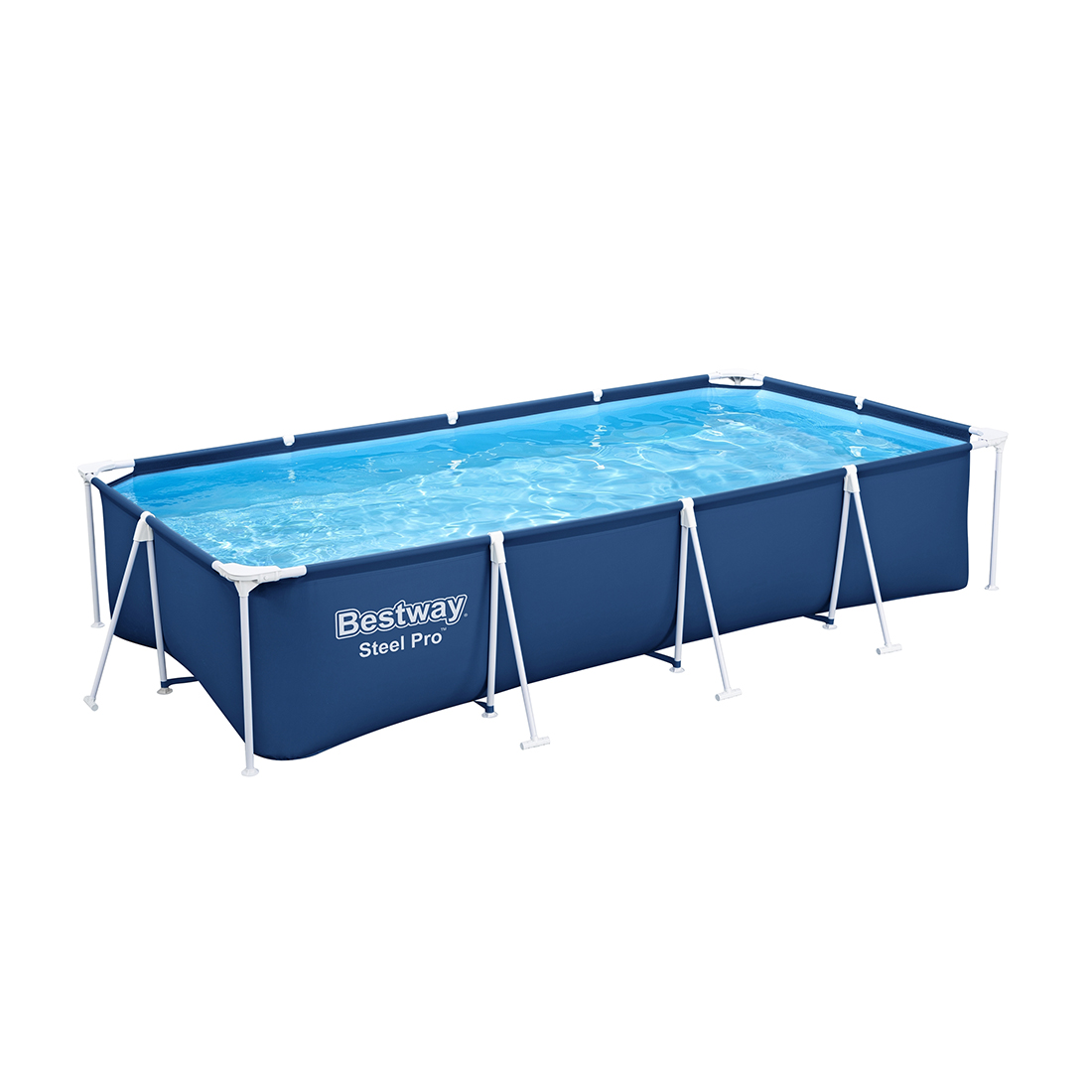 Каркасный бассейн Steel Pro 400 х 211 х 81 см, BESTWAY, 56405, Винил, 5700 л., Стальной каркас, Синий, Цветная коробка