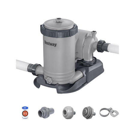 Фильтрующий насос для бассейнов, BESTWAY, 58391, Пластик, 9463 л/час., Серый, Цветная коробка