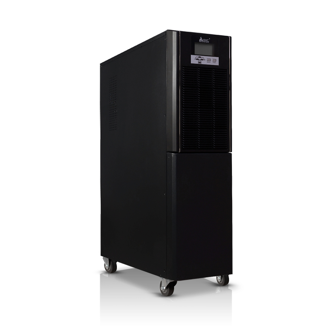 Источник бесперебойного питания, SVC, PTS-6KL-LCD, Мощность 6кВА/6кВт, PTS-серия, On-Line, LCDRS-232, SMART, Диапазон работы AVR: 110-288В, Бат.: 12В/7Ач*16шт., Клеммная колодка, Вентилятор: 12см*1шт., Чёрный