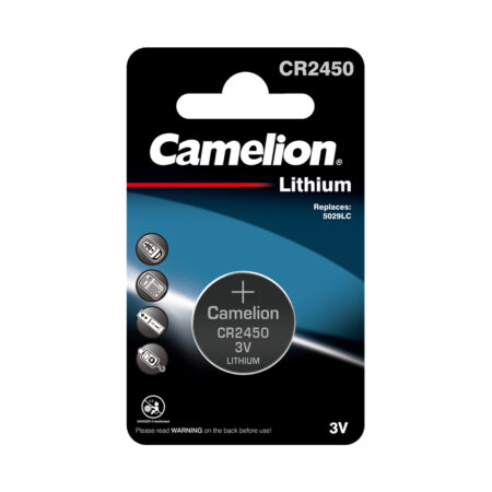 Батарейка, CAMELION, CR2450-BP1 Lithium Battery, CR2450, 3V, 600 mAh, 1 шт.