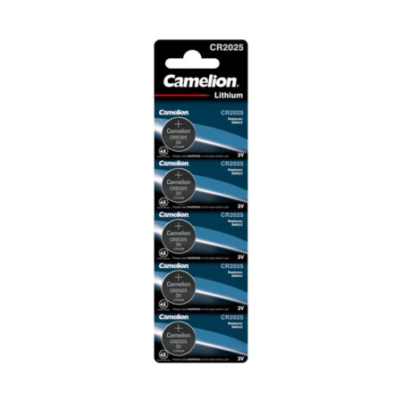 Батарейка, CAMELION, CR2025-BP5, Lithium Battery, CR2025, 3V, 220 mAh, 5 шт. в блистер