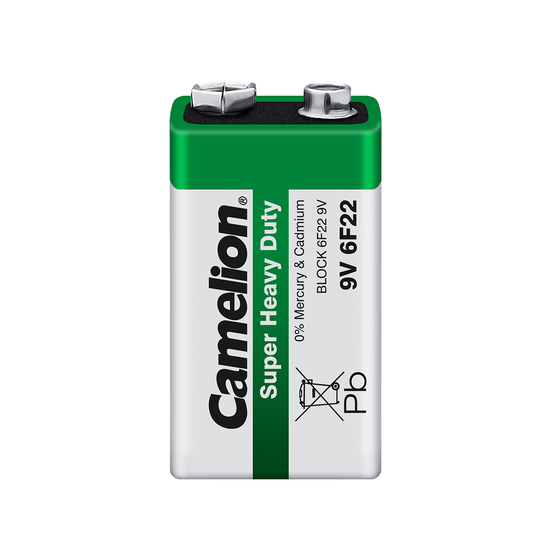 Батарейка, CAMELION, 6F22-SP1G, Солевая, 6F22 (крона), 9V, 1 шт., Плёнка