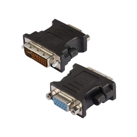 Переходник, iPower, DVI 24+5 на VGA (D-Sub), (Маленький пластиковый адаптер), черный