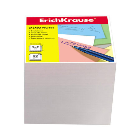 Бумага настольная, ErichKrause®, 4454, 90x90x90 мм., белый