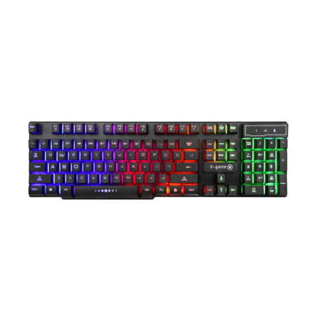 Клавиатура, XG, XK-200UB, USB, Кол-во стандартных клавиш 104, Размер: 439.2 x 141.5 x 25.5 мм., Длина кабеля 1,45 метра, Анг/Рус/Каз, Чёрная