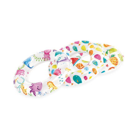 Круг для плавания Lively Print 51см, INTEX, 59230NP, Винил, 3+, Белый с принтами в ассортименте, Пакет