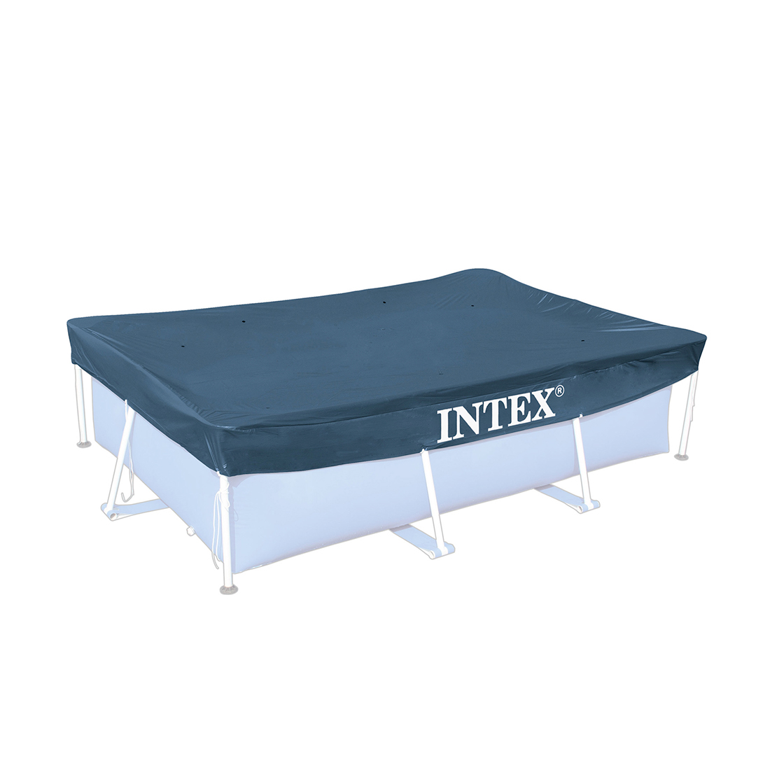 Тент для каркасных бассейнов размером 300 х 200 см, INTEX, 28038, Винил PVC, Тёмно-синий, Цветная коробка