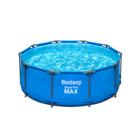 Каркасный бассейн Steel Pro MAX 305 х 100 см, BESTWAY, 15327, Винил, 6148 л., Стальной каркас, Синий, Цветная коробка