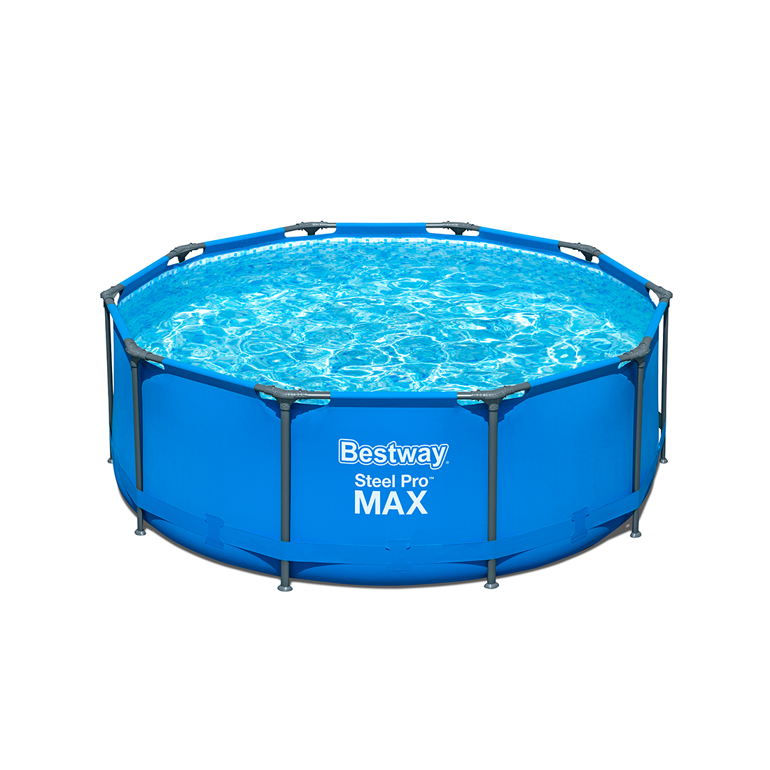 Каркасный бассейн Steel Pro MAX 305 х 100 см, BESTWAY, 15327, Винил, 6148 л., Стальной каркас, Синий, Цветная коробка