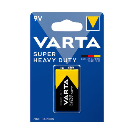 Батарейка, VARTA, 6F22P Superlife (Super Heavy Duty), E-Block, 9 V, 1 шт., в блистере