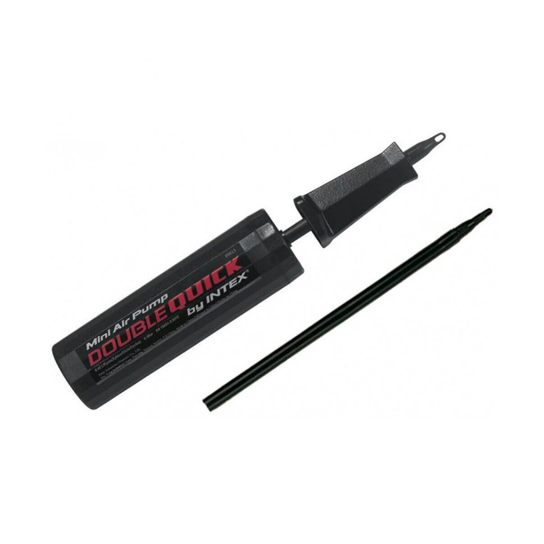 Насос ручной Double Quick Mini Hand Pump 29 см., INTEX, 69613, Пластик, Объем камеры 0.45 л., Черный, Пакет