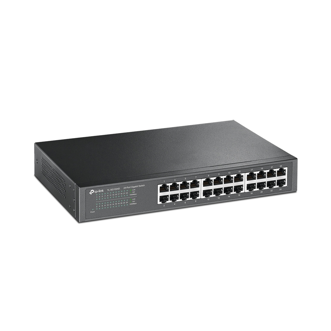 Коммутатор, TP-Link, TL-SG1024D, Неуправляемый, Настольный/монтируемый в стойку, 24 порта 10/100/1000M RJ45