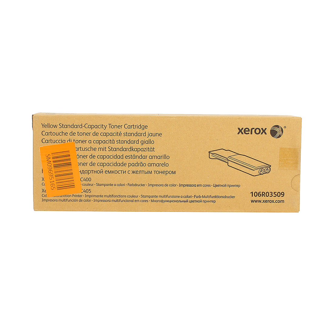 Тонер-картридж стандартный, Xerox, 106R03509 (жёлтый), Для Xerox VersaLink C400N/C400DN/C405N/C400DN, 2 500 страниц (А4)