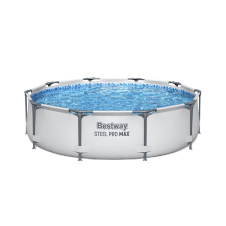 Каркасный бассейн Steel Pro MAX 305 х 76 см, BESTWAY, 56406, Винил, 4678 л., Стальной каркас, Серый, Цветная коробка