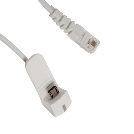 Противокражный кабель, Eagle, A6725B-001WRJ, reverse micro USB, функция защиты, функция подзарядки, длина кабеля 1.5 метра, управление через контроллер, подключение к контроллеру RJ, белый