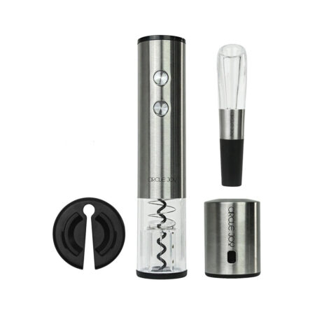 Винный набор аксессуаров, Xiaomi, Circle Joy Set, CJ-TZ02, Нержавеющая сталь, Пластик, Автоматический штопор, Многофункциональный круглый нож с защитой от детей (для открытия оловянных крышек и защитных этикеток, Металлическая пробка для вина, Аэратор