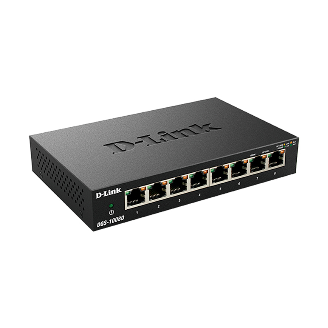 Коммутатор, D-Link, DGS-1008D/K2A, Настольный, неуправляемый, 8 портов 10/100/1000М, Корпус металл