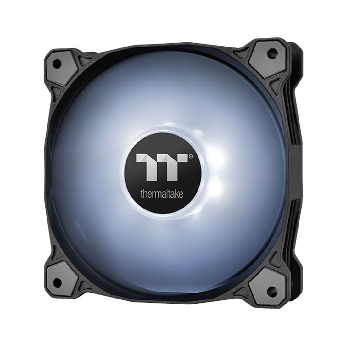 Кулер для компьютерного корпуса,Thermaltake, Pure A12 LED, CL-F109-PL12WT-A, LED White 120мм вентилятор, 500-1500 об.мин, 56.45 CFM, 25.8 dB(A), 4pin PWM, 120х120х25мм, Чёрный