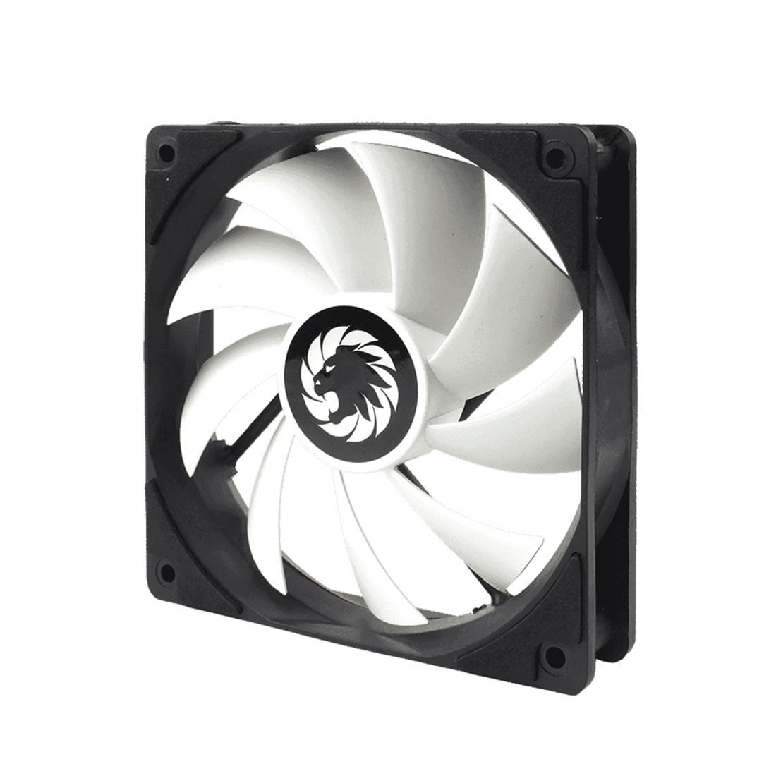 Кулер для компьютерного корпуса, Gamemax, GMX WFBK WT 12 White, 14050100935, 120мм, 46.5 CFM, 23.4 дБ, 1200 об.мин, 3pin/4-pin PWM, 120х120х25мм, Белый