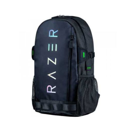 Рюкзак для геймера, Razer, Rogue 13 Backpack V3 - Chromatic, RC81-03630116-0000, износостойкий и водостойкий, для ноутбуков с диагональю до 13,3 дюйма, Мягкий TPU материал с защитой от царапин, Специальное отделение для ноутбука, Хроматическая надпись, Застежки на молнии с водонепроницаемой лентой, 410 мм x 260 мм x 143 мм, черный