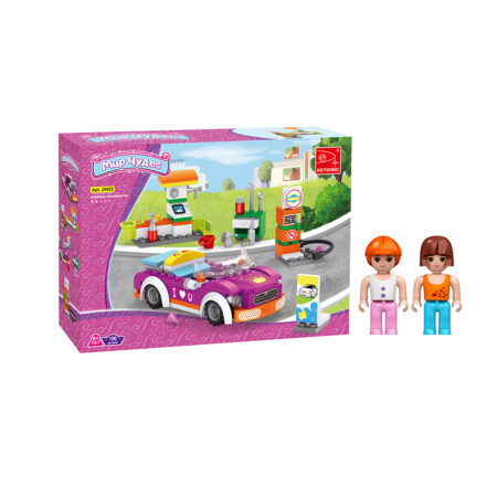 Игровой конструктор, Keyixing, 24422, Мир Чудес, Стильная заправочная станция, 2 минифигурки, 190 деталей, Цветная коробка