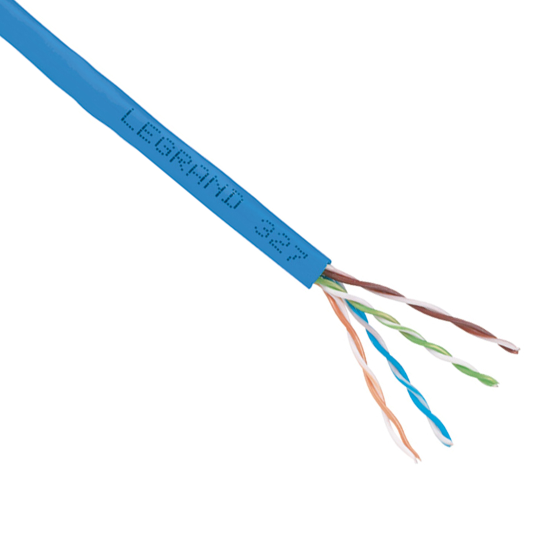 Кабель сетевой, Legrand, 032754, Cat.6, U/UTP, 4x2x1/0.56мм, LSZH, 305 м/б (Огнеупорный, Отличается низким дымовыделением, Не содержит галогенов)