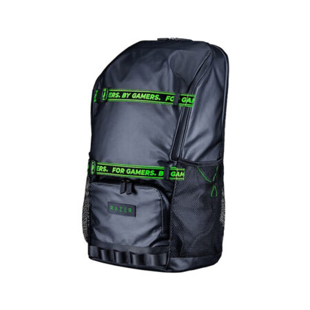 Рюкзак для геймера, Razer Scout Backpack 15.6”, RC81-03850101-0500, износостойкий и водостойкий, для ноутбуков с диагональю до 15 дюймов, длина 50 см x ширина 27 см x высота 18 см, 80% полиэстер DTY / 20% полиуретановая смола, черно-зеленый