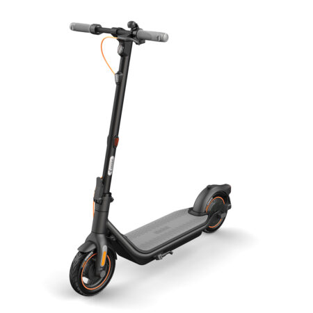 Электросамокат, Ninebot, KickScooter F65U, Складной дизайн, Запас хода до 65 км, Максимальная скорость 30 км/ч, Мощность двигателя 400 Вт, Преодоление макс. уклона 20%, Размер шин 10 дюймов, Влагозащита IPX5, Серый
