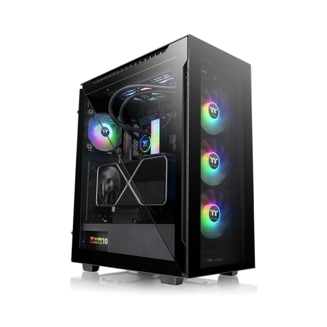 Компьютерный корпус, Thermaltake, Divider 500 TG ARGB, CA-1T4-00M1WN-01, Mid-tower, ATX/M-ATX/Mini-ITX, USB 3.2 (Gen 2) Type-C*1, USB 3.0*2, HD Audio, 3*120мм ARGB fan/1*120мм fan, Максимальная высота процессорного кулера 170мм, Длина VGA 390мм, 2*3,5"/7*2,5", Сталь, 2*Закаленное стекло 3мм, Без Б/П, Черный