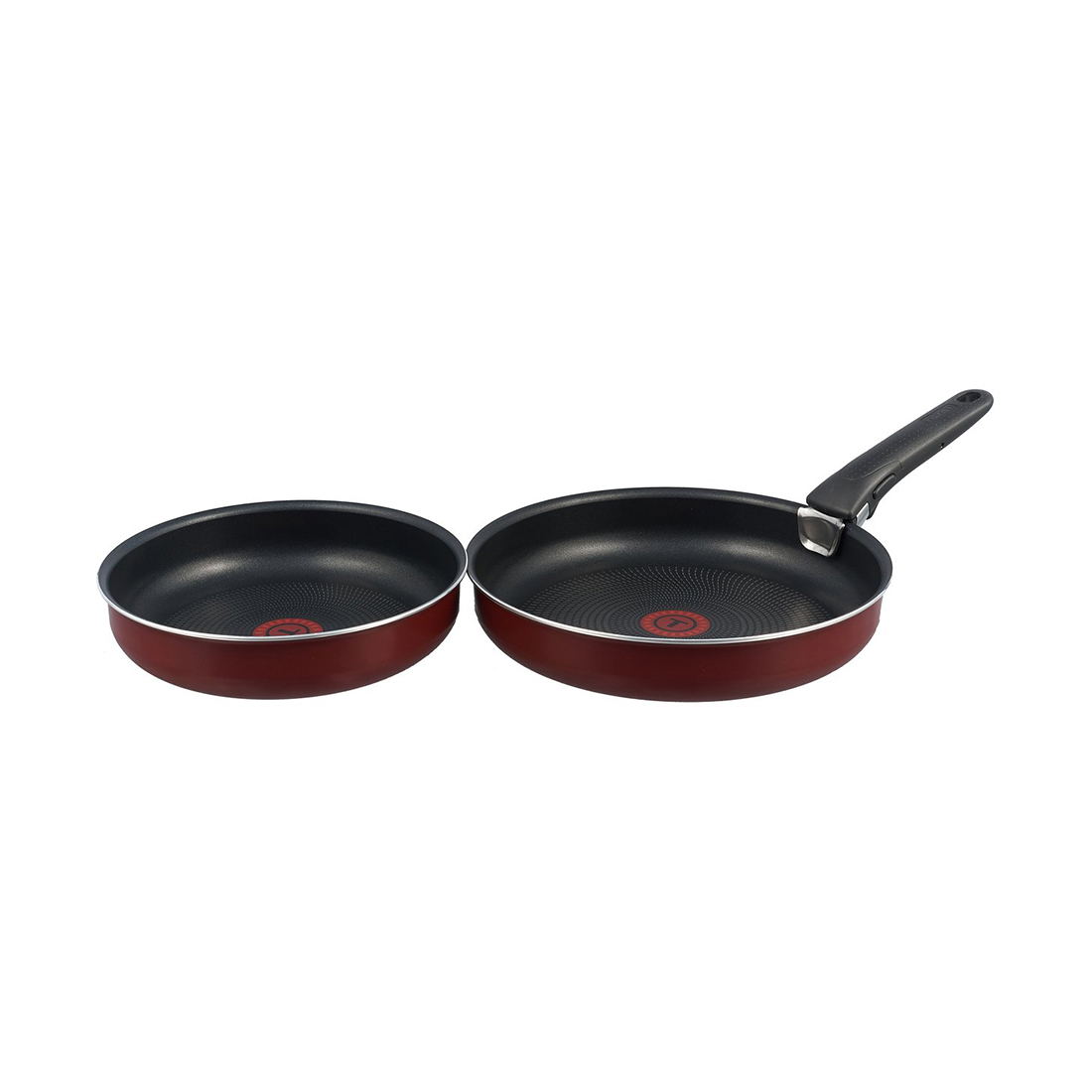 Набор сковородок, Tefal, Ingenio 4175820, 24-28см, 2 Сковороды, 1 съемная ручка, Покрытие антипригарное, Красный