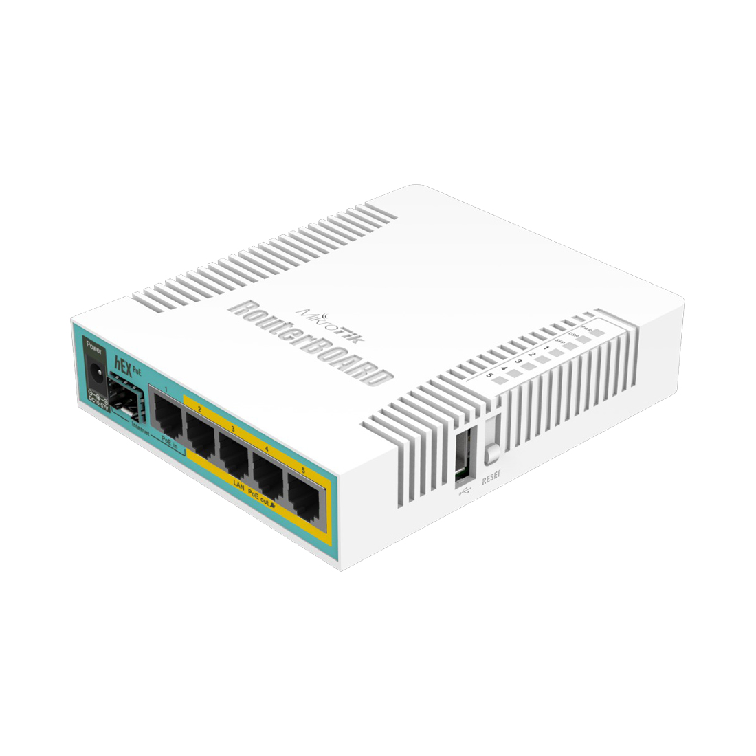 Маршрутизатор, MikroTik, RB960PGS, hEX PoE, 5 портов 10/100/1000M, (Ether2-Ether5 Passive PoE, 2А), 1хSFP, Passive PoE in, RouterOS (4), -40°C to 70°C, outdoor case