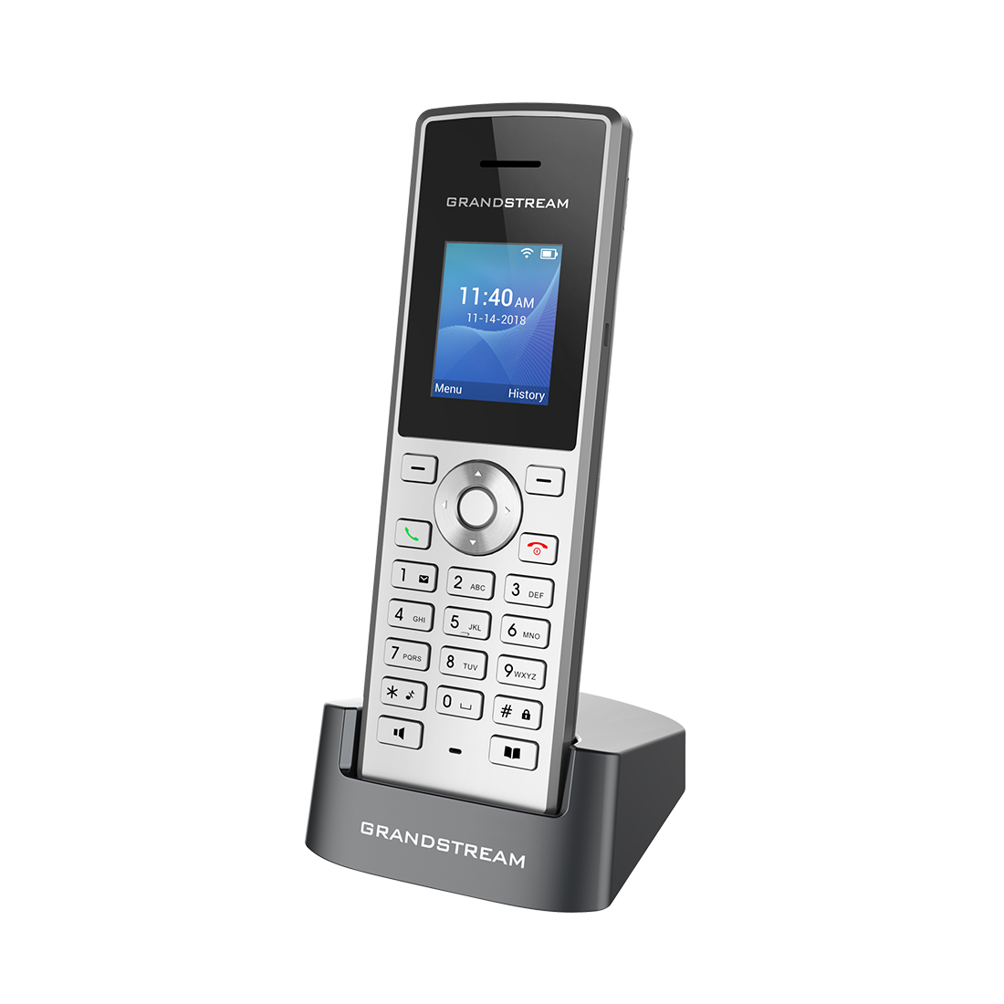 WI-FI IP телефон, Grandstream, WP810, 2xSIP, 2 линии, ЖК-дисплей 128x160 (1.8 дюйма), аккумулятор Li-ion 1500 мАч, блок питания Micro-USB 5 В/1 А