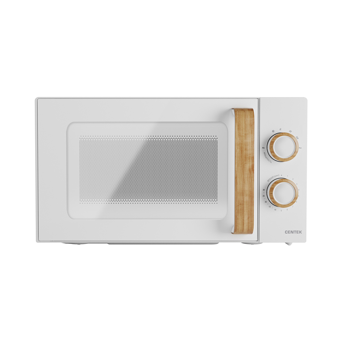Микроволновая печь, Centek, CT-1559, Мощность 700 Вт, 20л, 6 уровней мощности, Таймер, Подсветка, Открыван дверцы ручкой, Белый