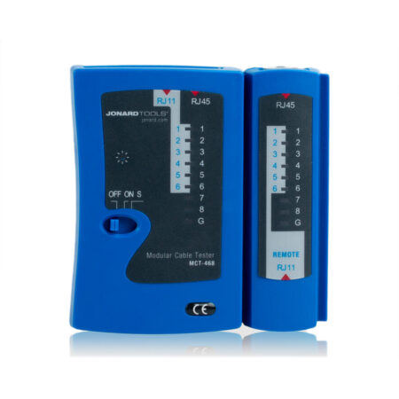 Кабельный тестер, Jonard Tools, MCT-468, Для тестирования RJ-11 RJ-12 RJ-45