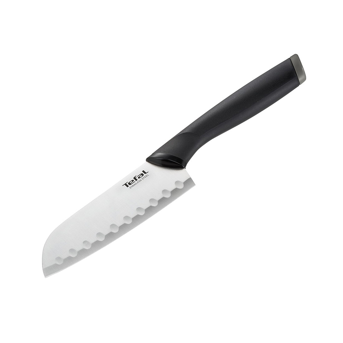 Нож сантоку, Tefal, Comfort K2213604, 12см, Материал лезвий нержавеющая сталь, Чехол, Черный