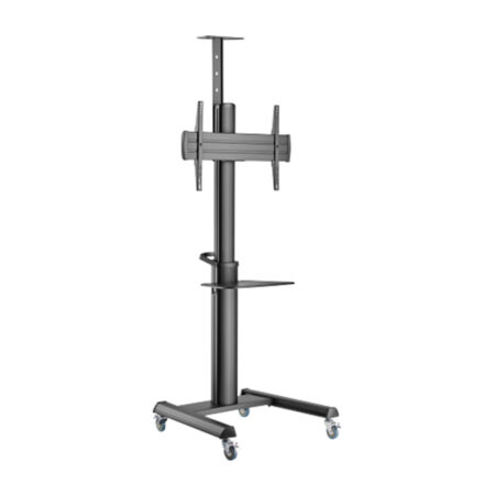 Стойка мобильная, Brateck, TTV12E-46TW, 37"-70", Макс. нагрузка - 70 кг, 1250-1600 мм, Угол наклона +5°~-12°, черный