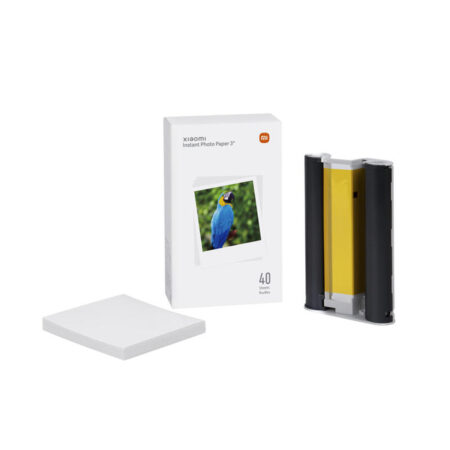 Фотобумага, Xiaomi, Instant Photo Paper 3" (40 Sheets), BHR6756GL/SD30, Для фотопринтера Xiaomi Instant Photoprinter 1S, Размер 3", 40 листов, Картридж в комплекте, Глянцева