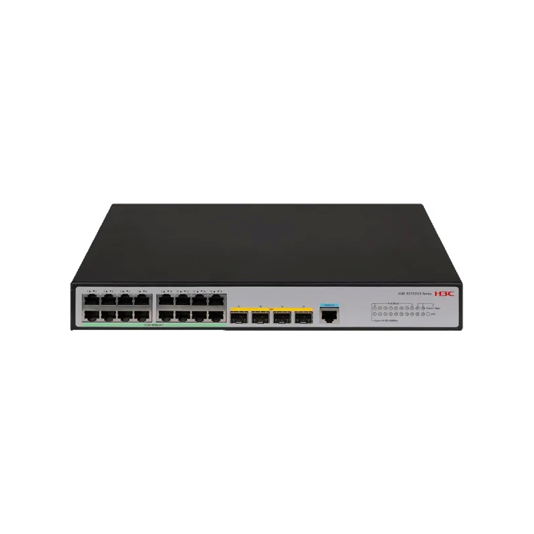 Коммутатор, H3C, LS-5120V3-20P-LI-GL, Управляемый L3, 16 портов 10/100/1000M, 4 порта 1000M SFP, AC 100~240 В, -5°C ~ +50°C, стоечный