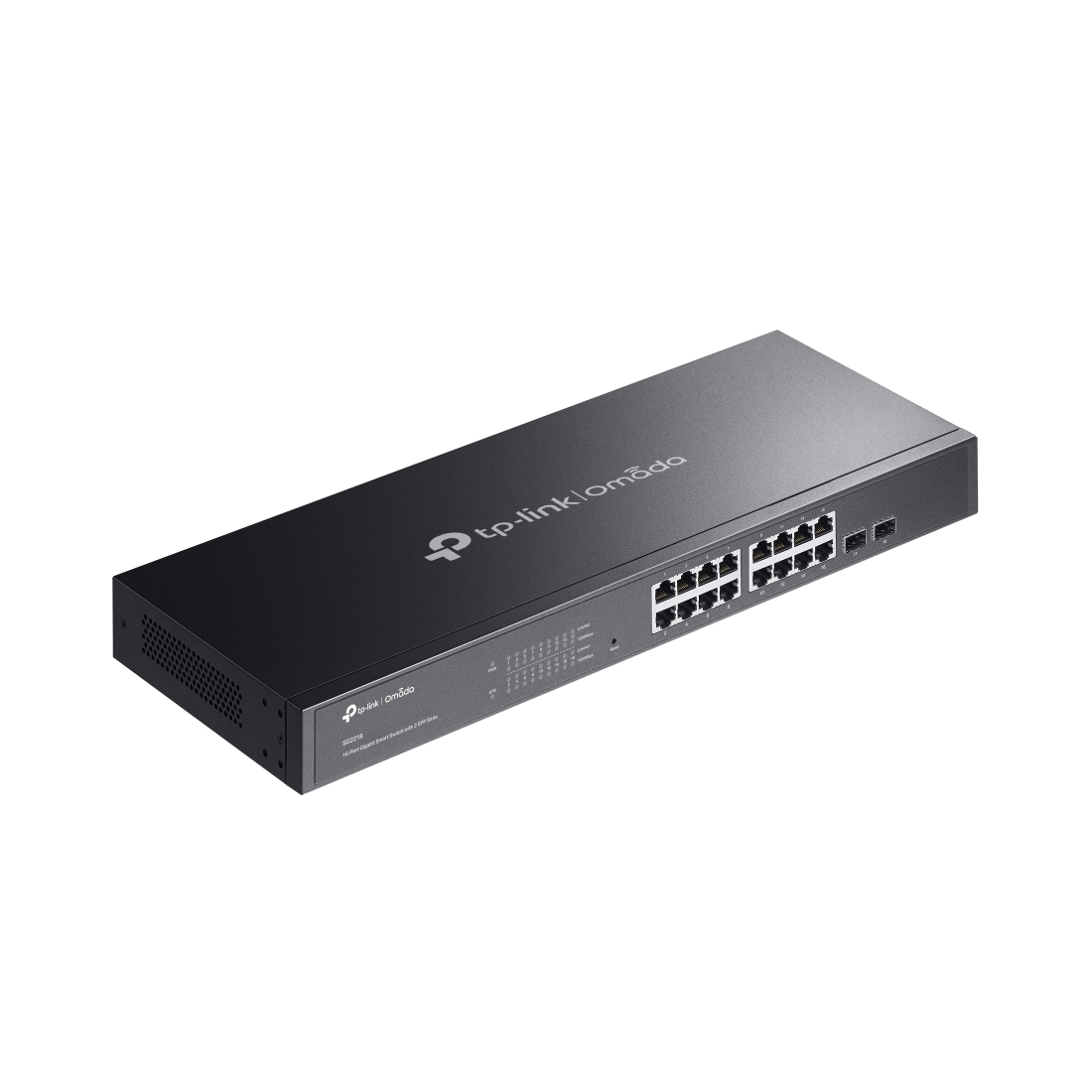 Коммутатор, TP-Link, SG2218, Управляемый L2, 16 портов 10/100/1000T, 2 комбинированных гигабитных разъема SFP, 1U
