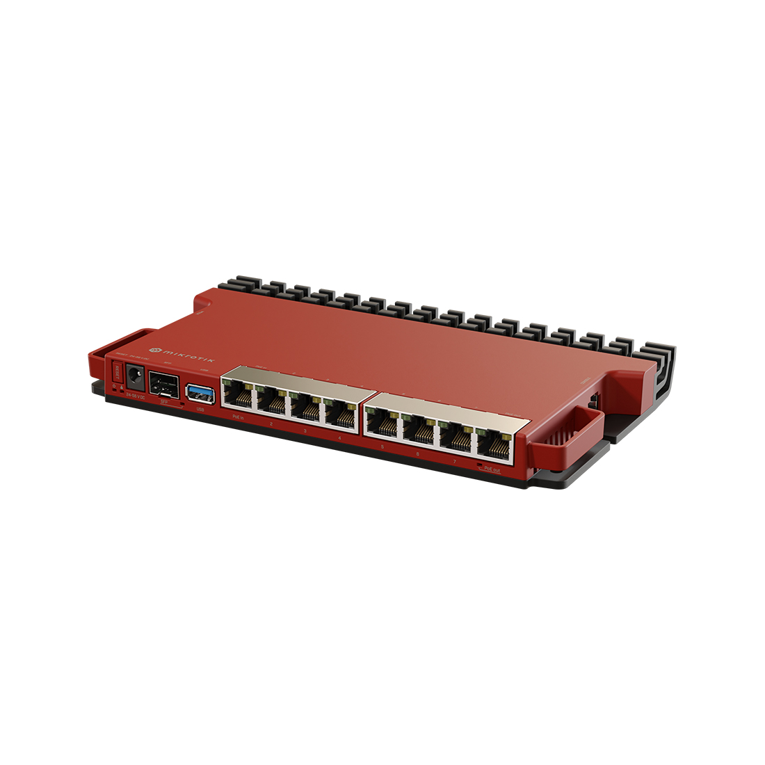 Маршрутизатор, MikroTik, L009UiGS-RM, 8 x Gbit LAN, 1 x 2.5 Gbit SFP port, USB, PoE in 802.3af/at, PoE-out Ether8 Passive PoE, RouterOS, desktop/1U rackmount case, -40°C to 70°C