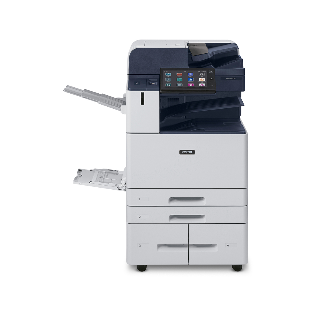 Базовый модуль МФУ, Xerox, AltaLink C8230/C8235, C8201V_F, Лазерный, SRA3, 30/35 стр./мин., Подача 3 140 листов, Двусторонний автоподатчик документов, до 161 изобр./мин., Сенсорный дисплей 10.1", 1.91 ГГц CPU, 4 ГБ RAM, 256 ГБ SSD, USB 2.0, Ethernet 10/100/1000, NFC, Fax
