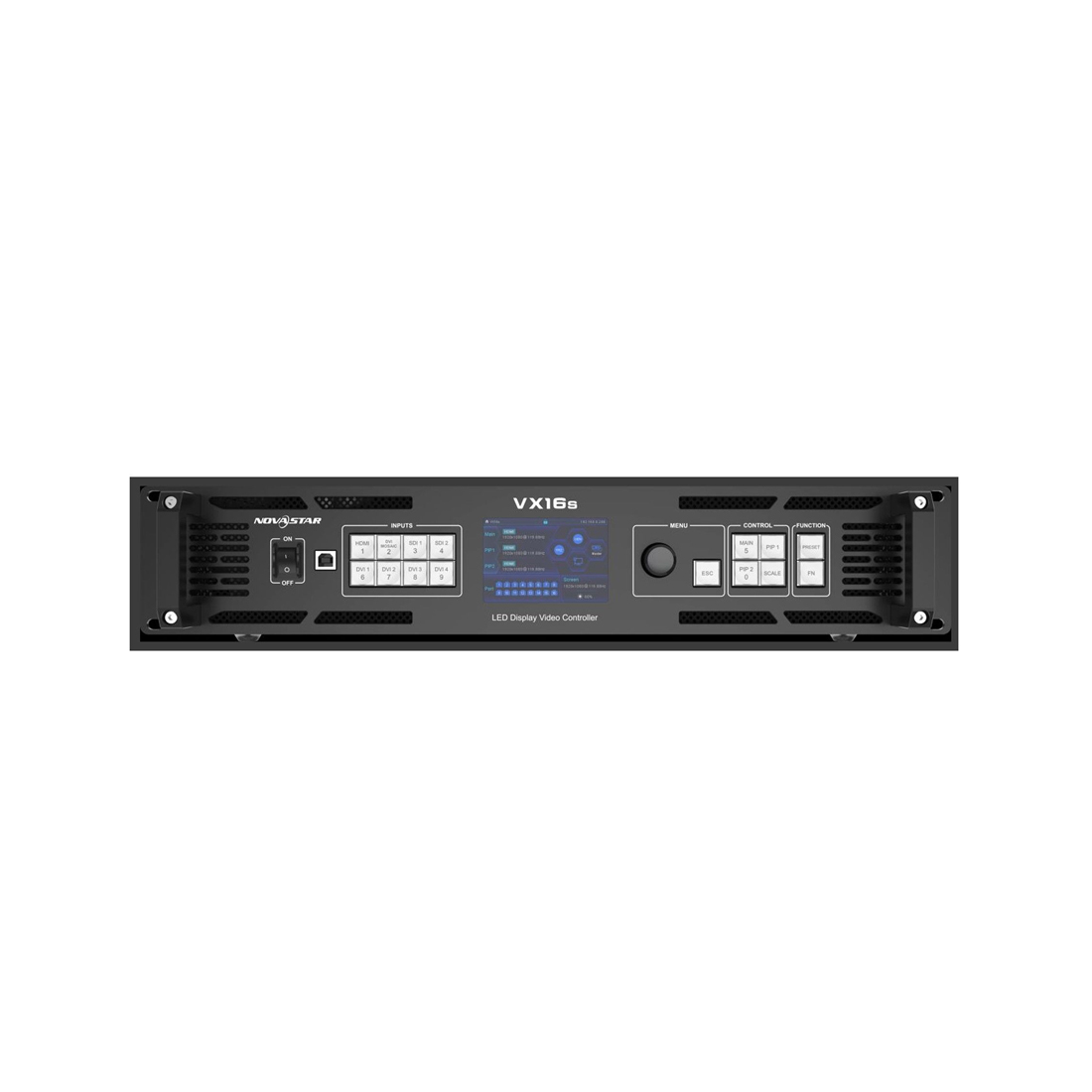 Контроллер, NovaStar, VX16s,1x 4K2K, 3g-sdi x2 (IN), dvi x4 (IN), hdmi 2.0 x1 (IN), ethernet x16 (OUT), monitor x1, ethernet x1, usb x2 (typr