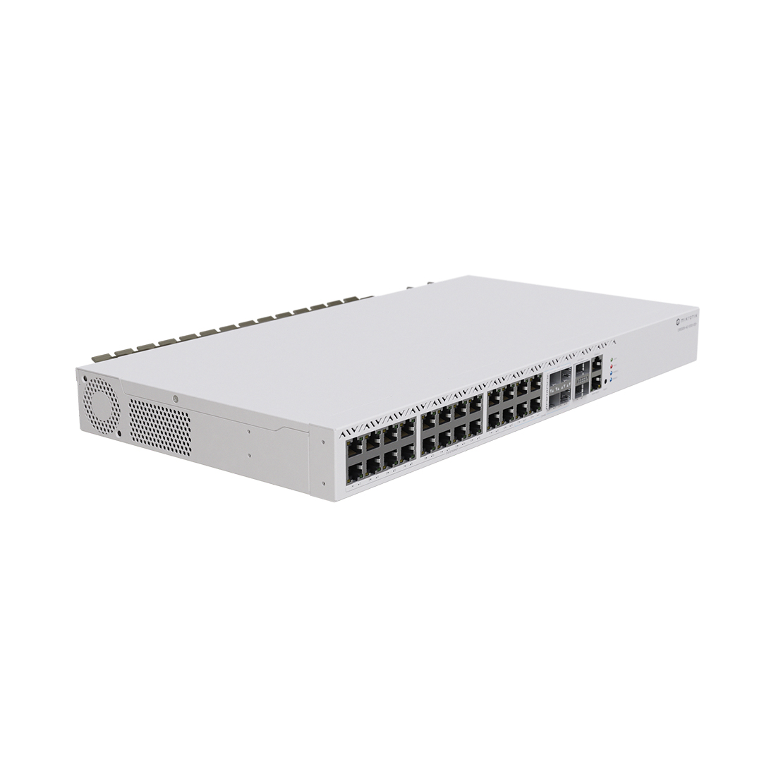Коммутатор, MikroTik, CRS326-4C+20G+2Q+RM, Cloud Router Switch , 20 портов 2,5G, 1 порт 100М, 4 комбо- порта 2.5G ETH/10G SFP+, 2 порта 40G QSFP+, RouterOS (7), -20°C to 60°C, стоечный