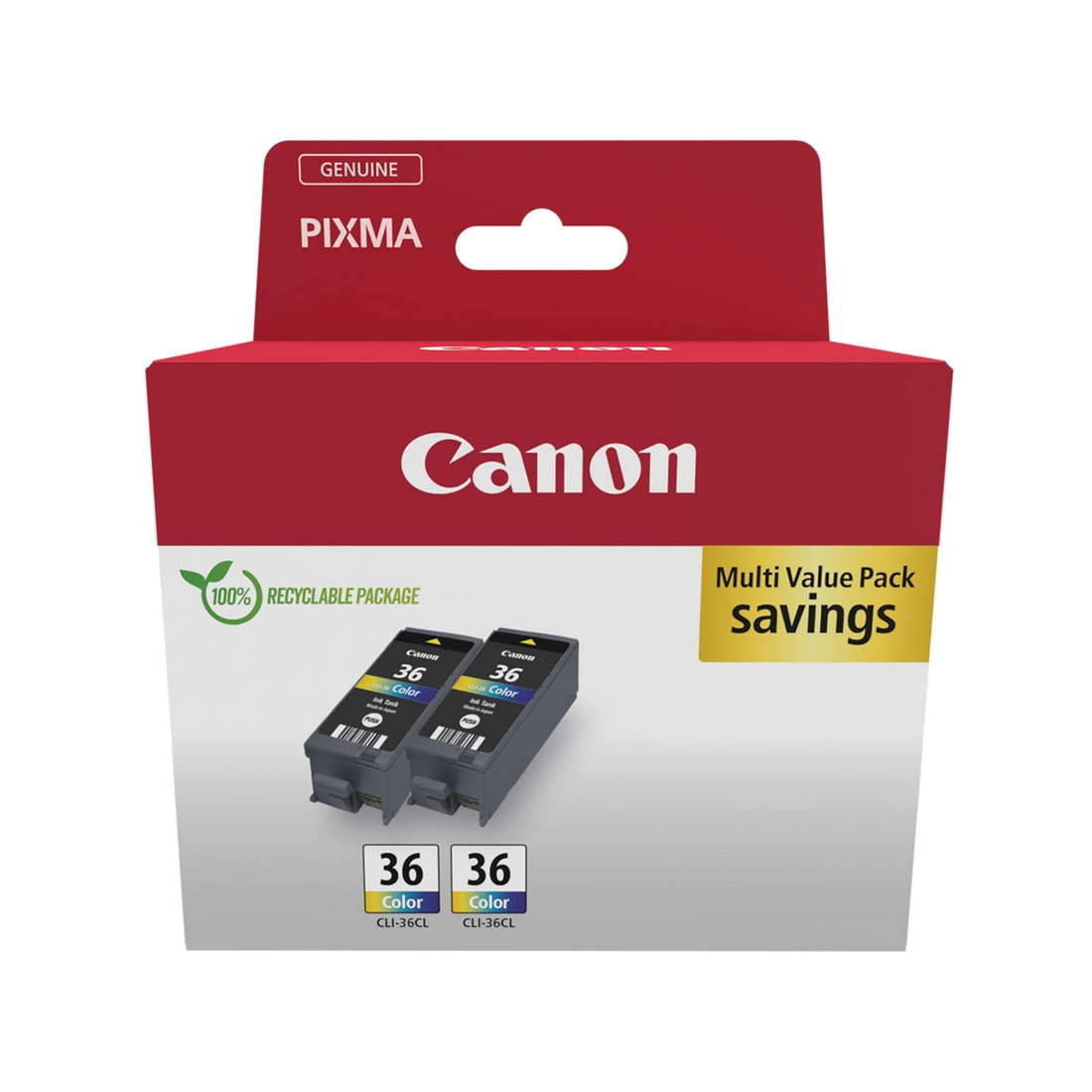 Струйный картридж, Canon, CLI-36 Color (Twin Pack), 1511B025AA, для Canon PIXMA TR150, BX110, 498 стр. (А4)
