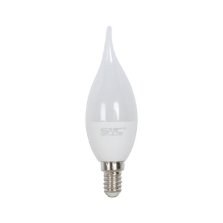 Лампа светодиодная, SVC, LED CB35-7W-E14-3000K, Свеча на ветру, Мощность 7Вт, Тип колбы CВ35, Цвет. температура 3000K, Цоколь E14, Тёплый